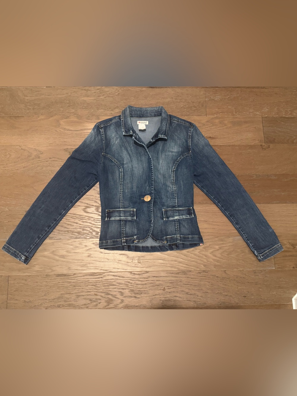Vintage Vitamina Made in Italy Denim Jacket Juniors Medium - Picture 6 of 7